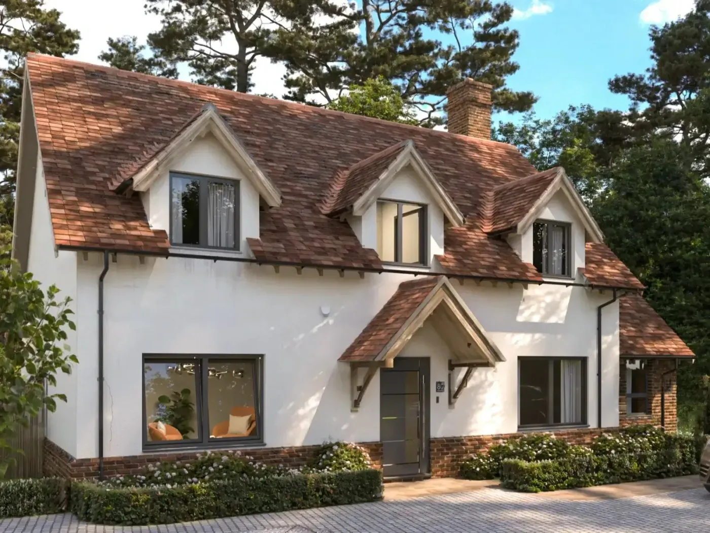 Aluprof slim-framed aluminium windows in a modern home